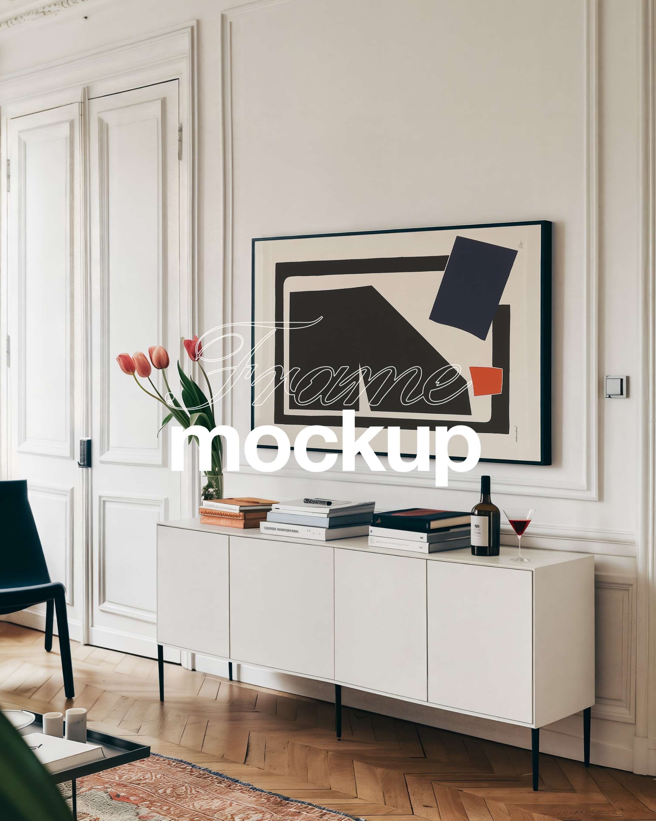 HH009 | Parisian Apartment | DIN A1 Single Frame Mockup