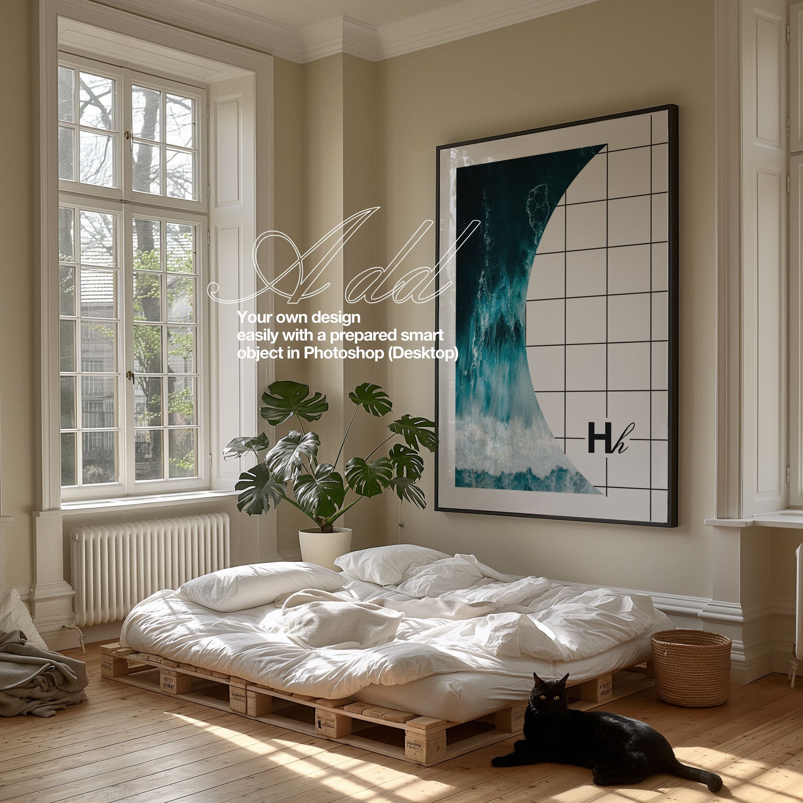 HH073 | Copenhagen Apt | DIN A0 Single Frame Mockup