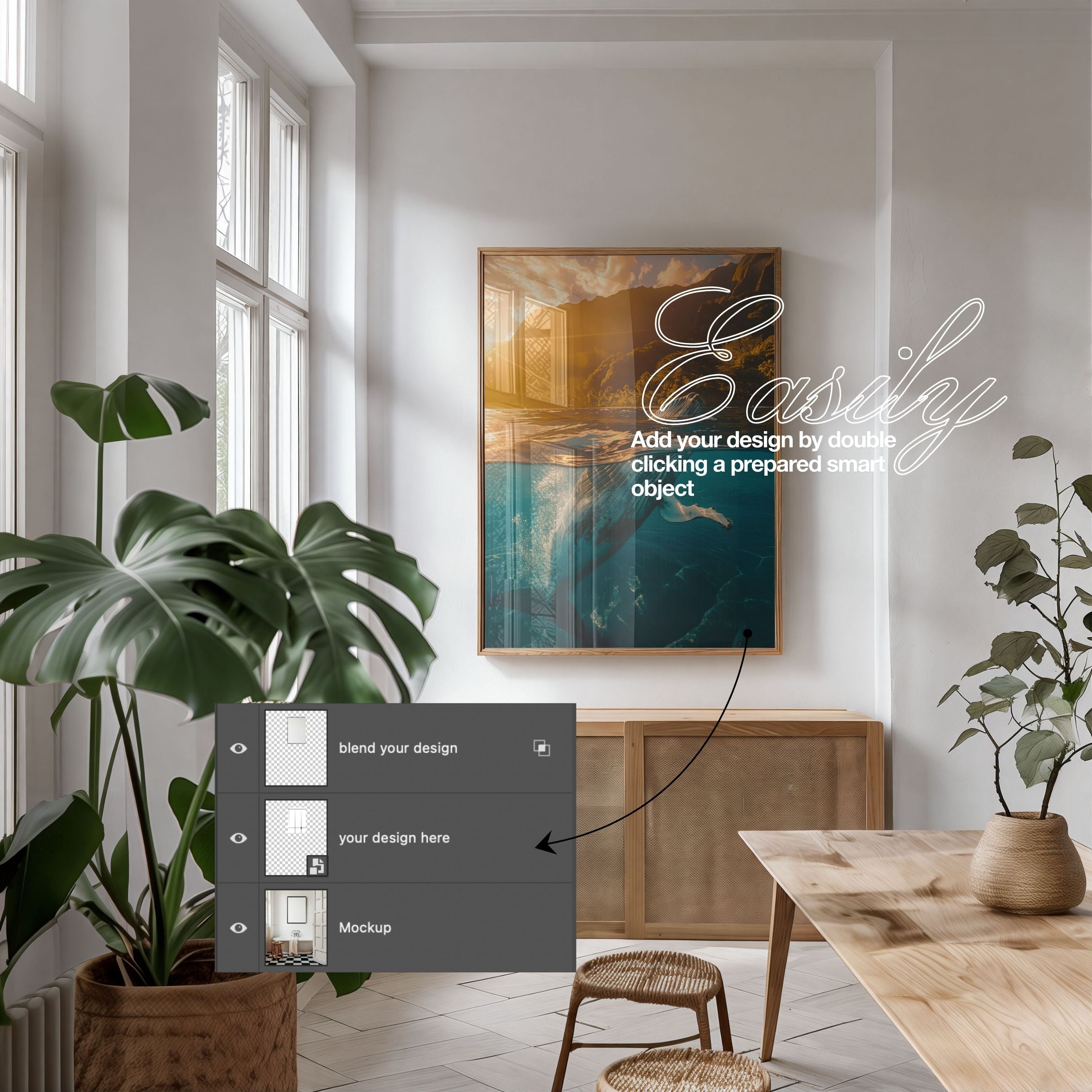 HH077 | Copenhagen Apt | DIN A Single Frame Mockup