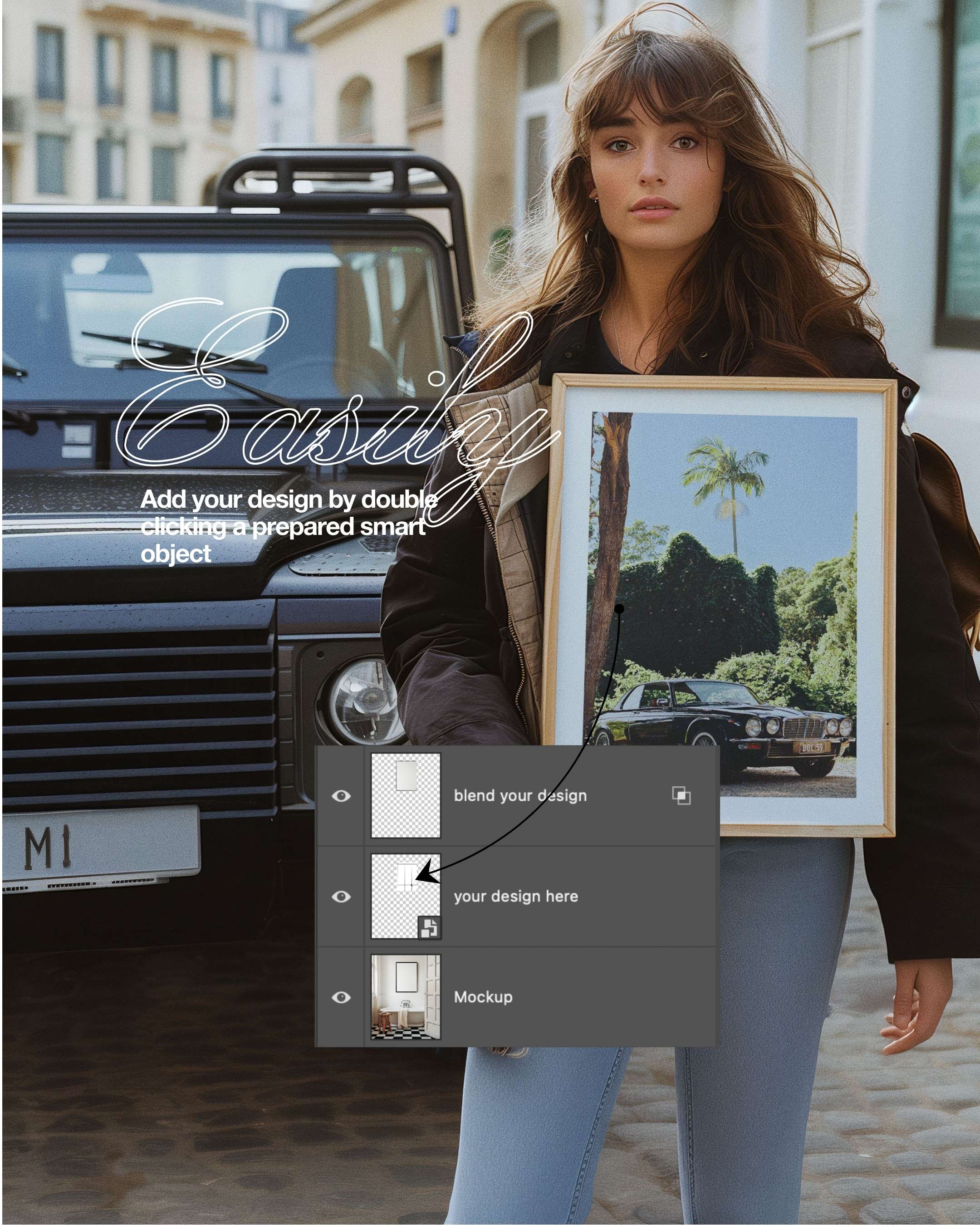 HH040 | Parisian Avenue | DIN A3 Frame Mockup