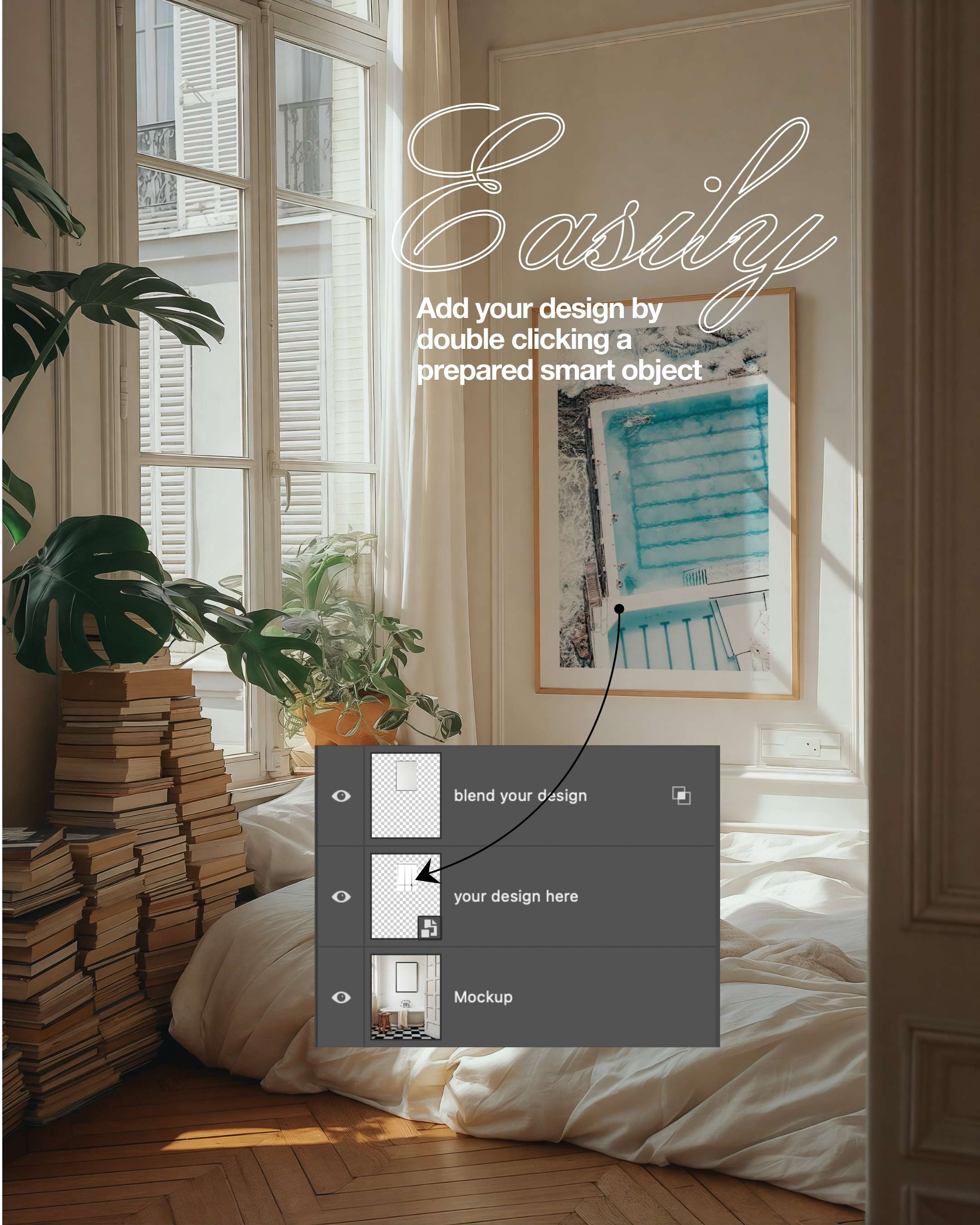 HH015 | Parisian Apartment | DIN A1 Single Frame Mockup
