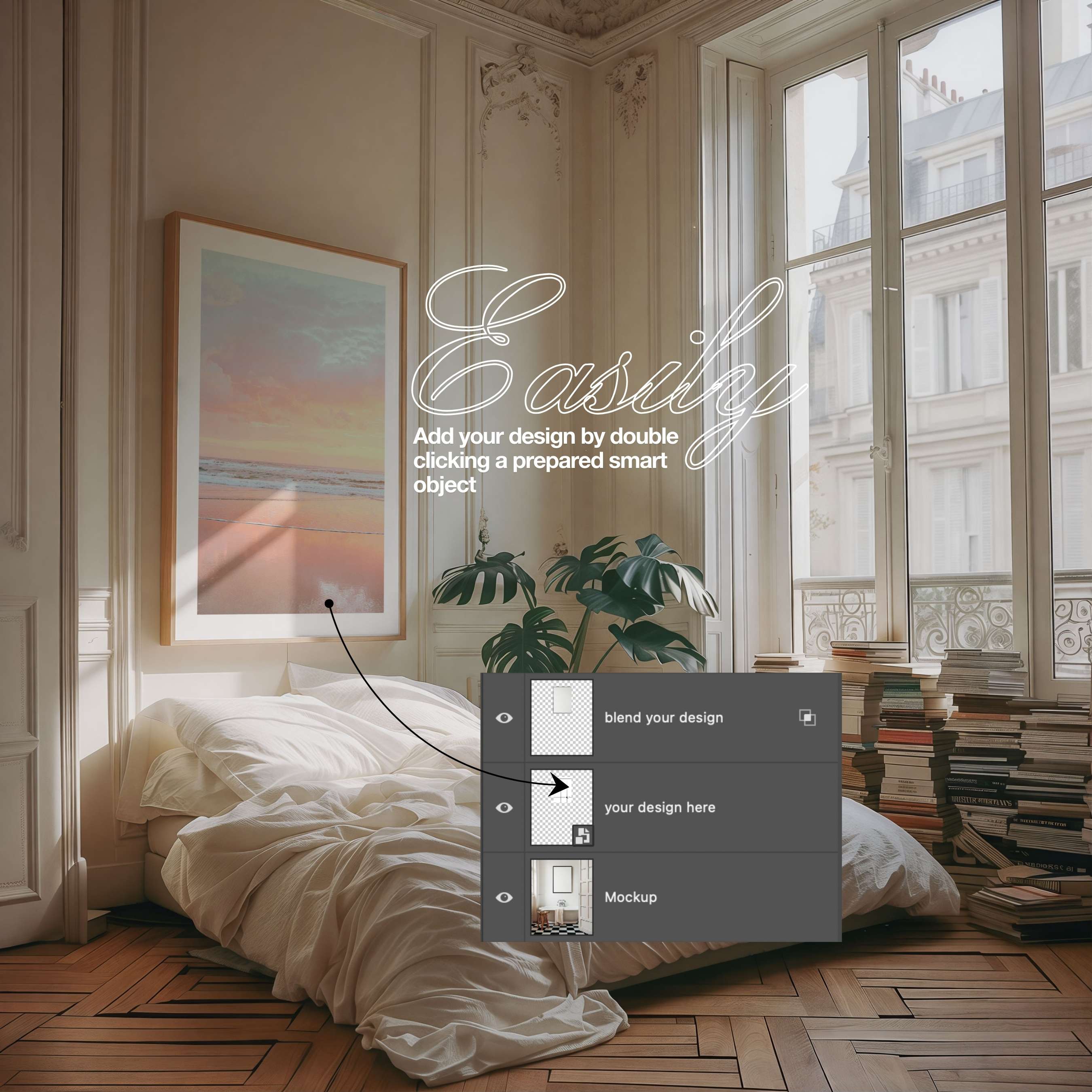 HH026 | Parisian Apartment | DIN A0 Single Frame Mockup